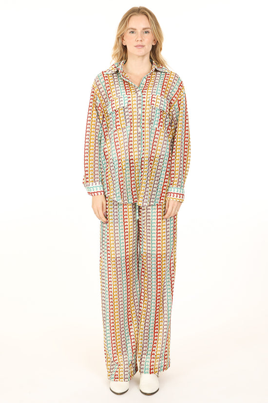 Lucas Hollow Out Embroidered Knit Top & Pants Set - Shop Beulah Style