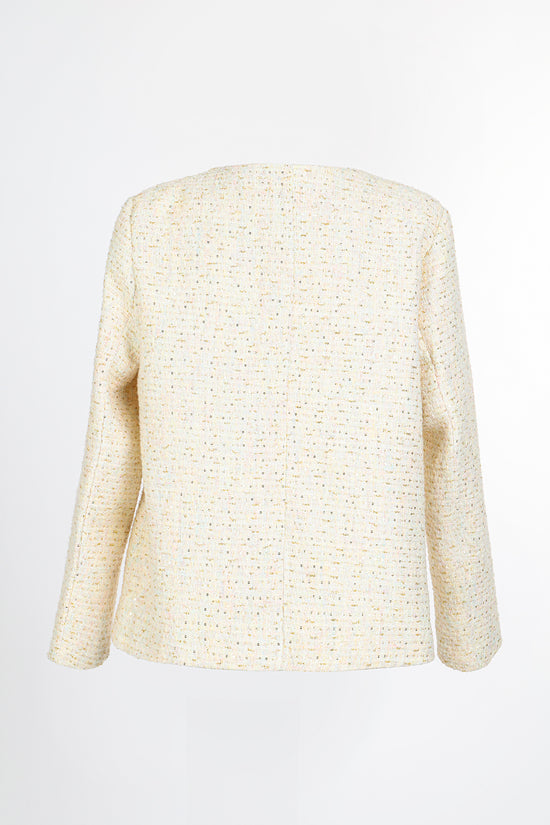 Cyrus Sequined Tweed Single-Breasted Jacket - Shop Beulah Style