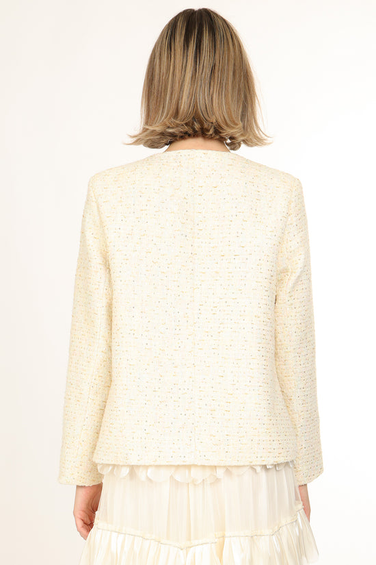Cyrus Sequined Tweed Single-Breasted Jacket