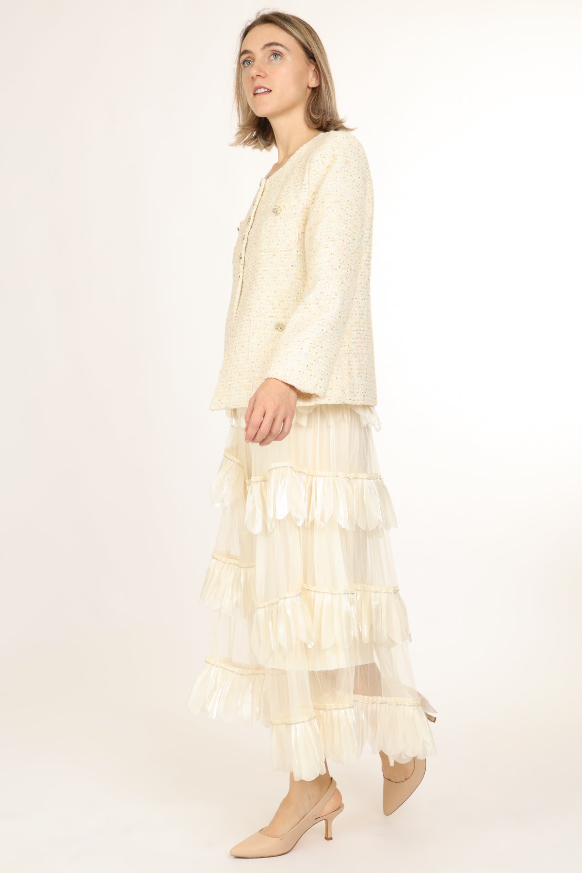 Cyrus Sequined Tweed Single-Breasted Jacket