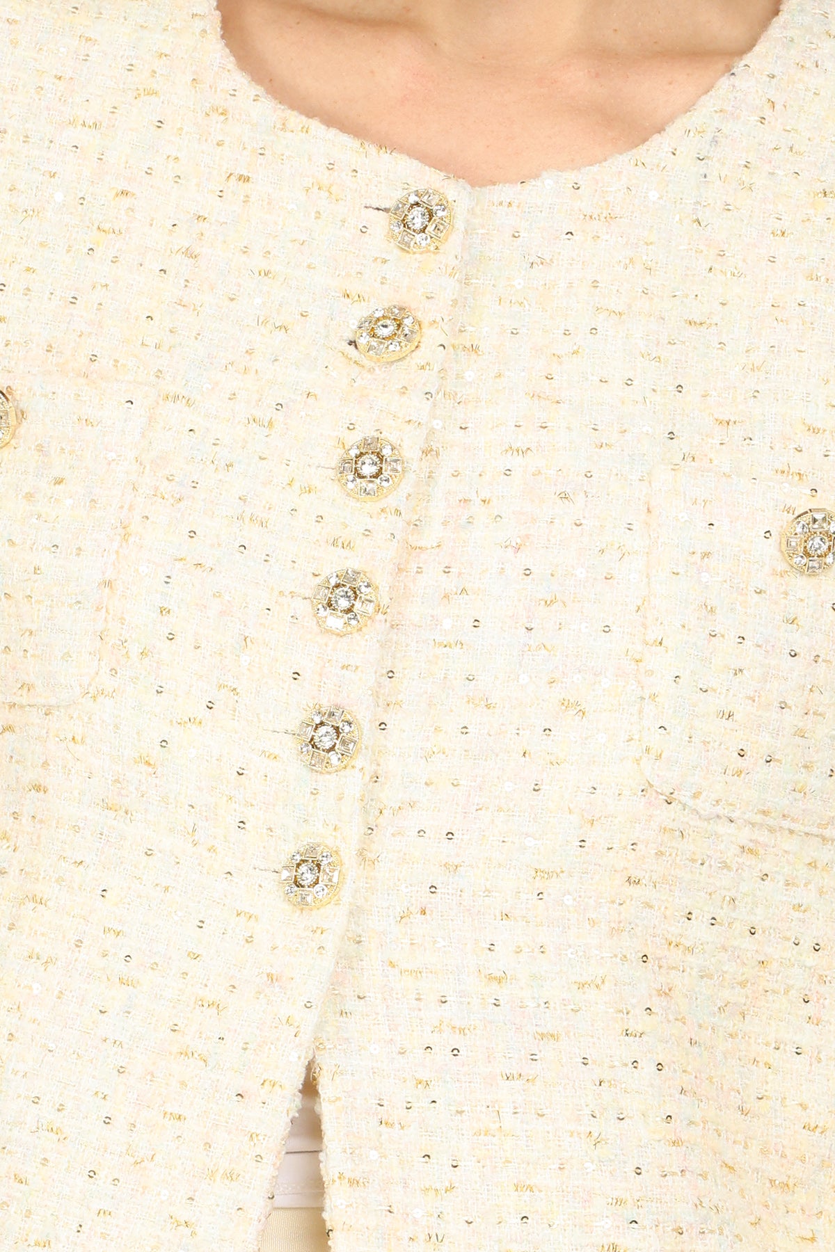 Cyrus Sequined Tweed Single-Breasted Jacket