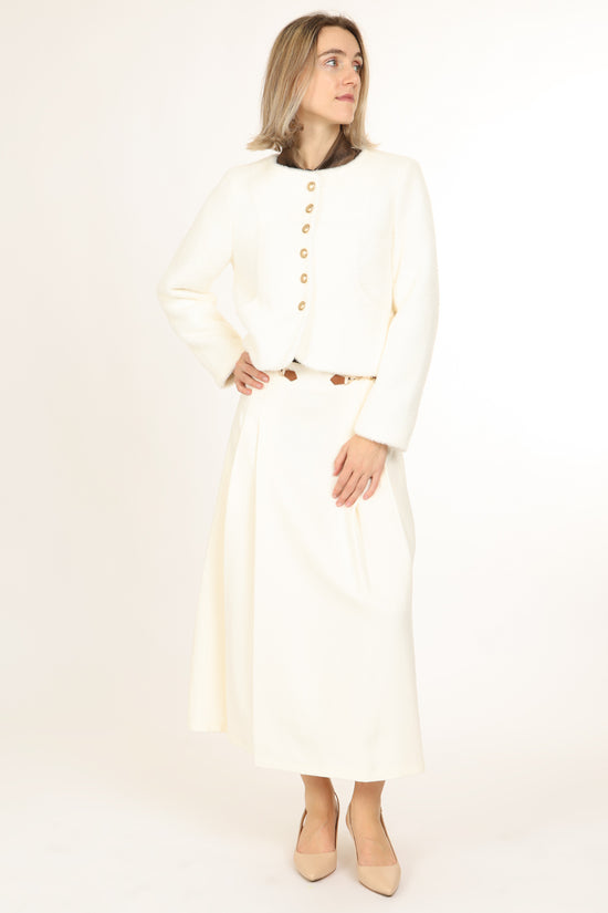 Mirella Faux Fur Button Up Sweater