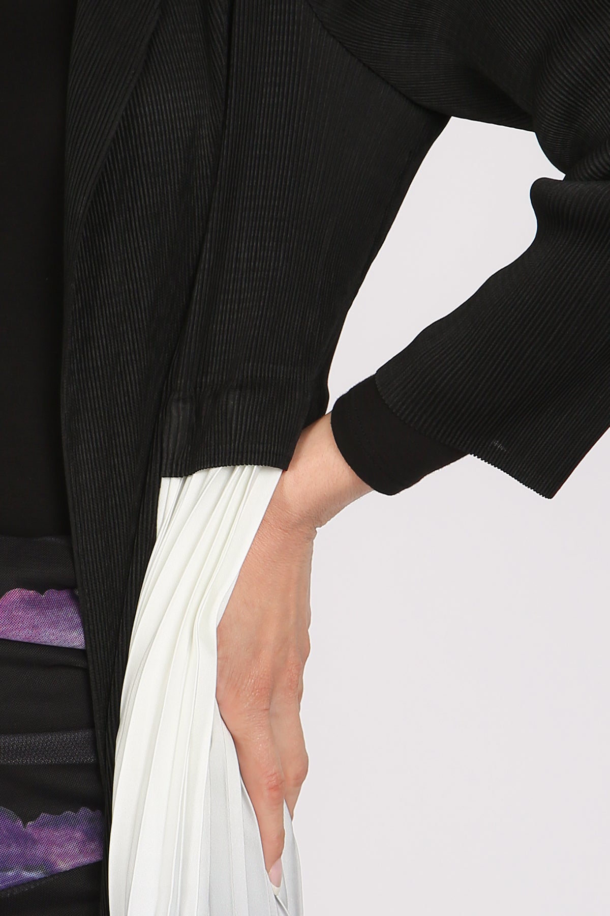 Sienna Dual Contrast Gradation Print Pleated Open Coat - Shop Beulah Style