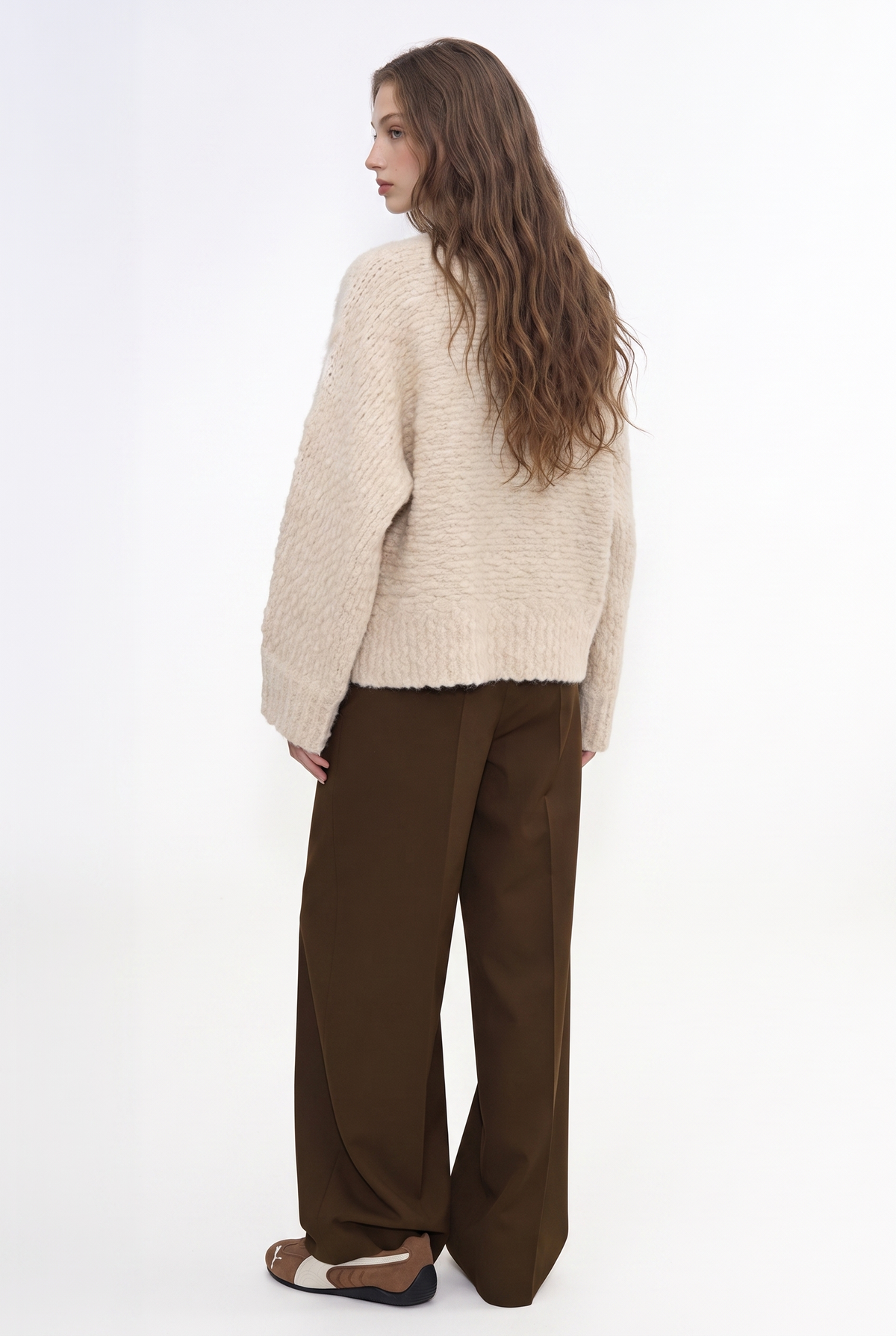 Textured Boucle Button Front Cardigan