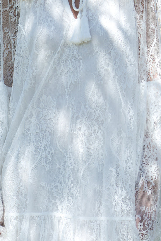 Jessica Floral Embroidered on Mesh Mini Dress - Shop Beulah Style