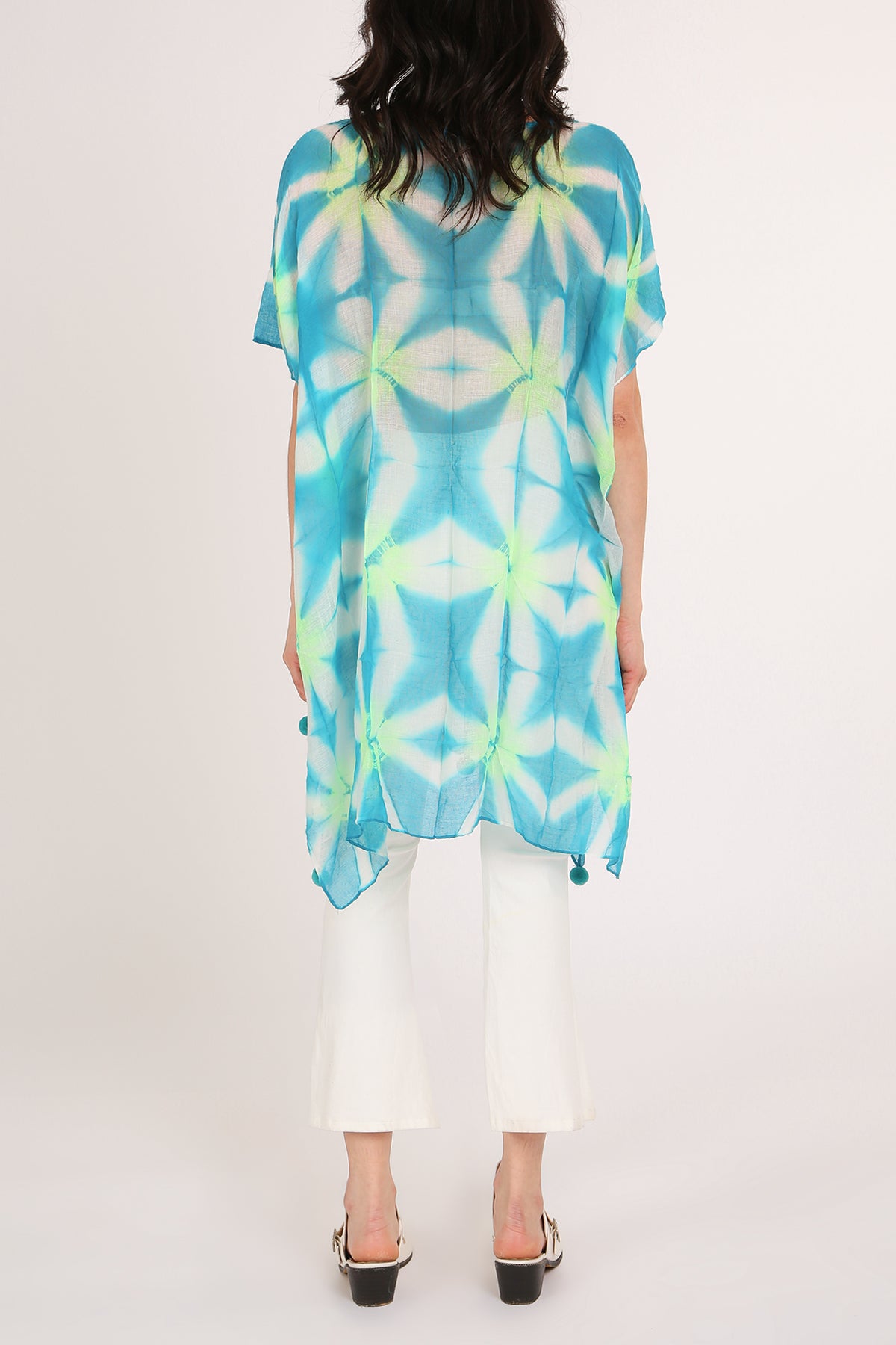 Janis Prism Tie Dye Print Sheer Woven Mini Dress - Shop Beulah Style