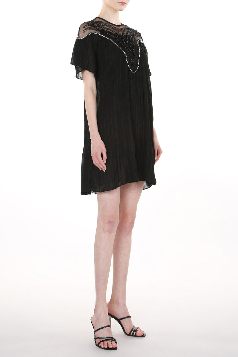 Sweetheart Beaded Neckline Mini Dress - Shop Beulah Style