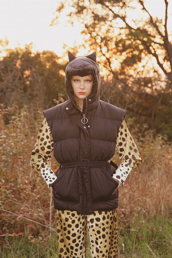 Kunis Hooded Puffer Vest - Shop Beulah Style