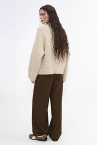 Textured Boucle Button Front Cardigan