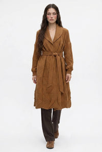 Architectural Geometric Pleated Wrap Coat