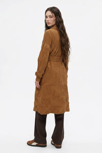 Architectural Geometric Pleated Wrap Coat