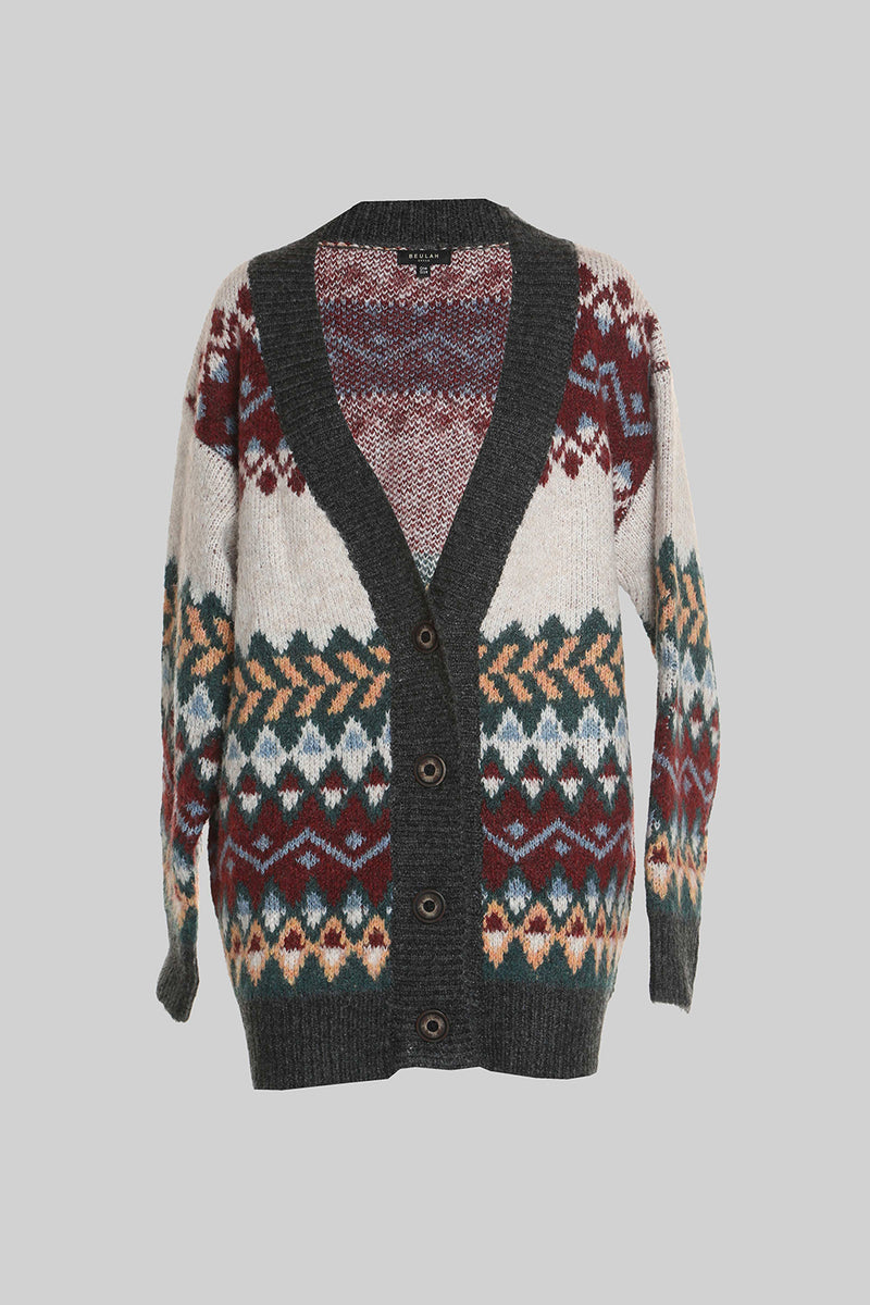 Wool-Blended Cardigan Sweater - Shop Beulah Style