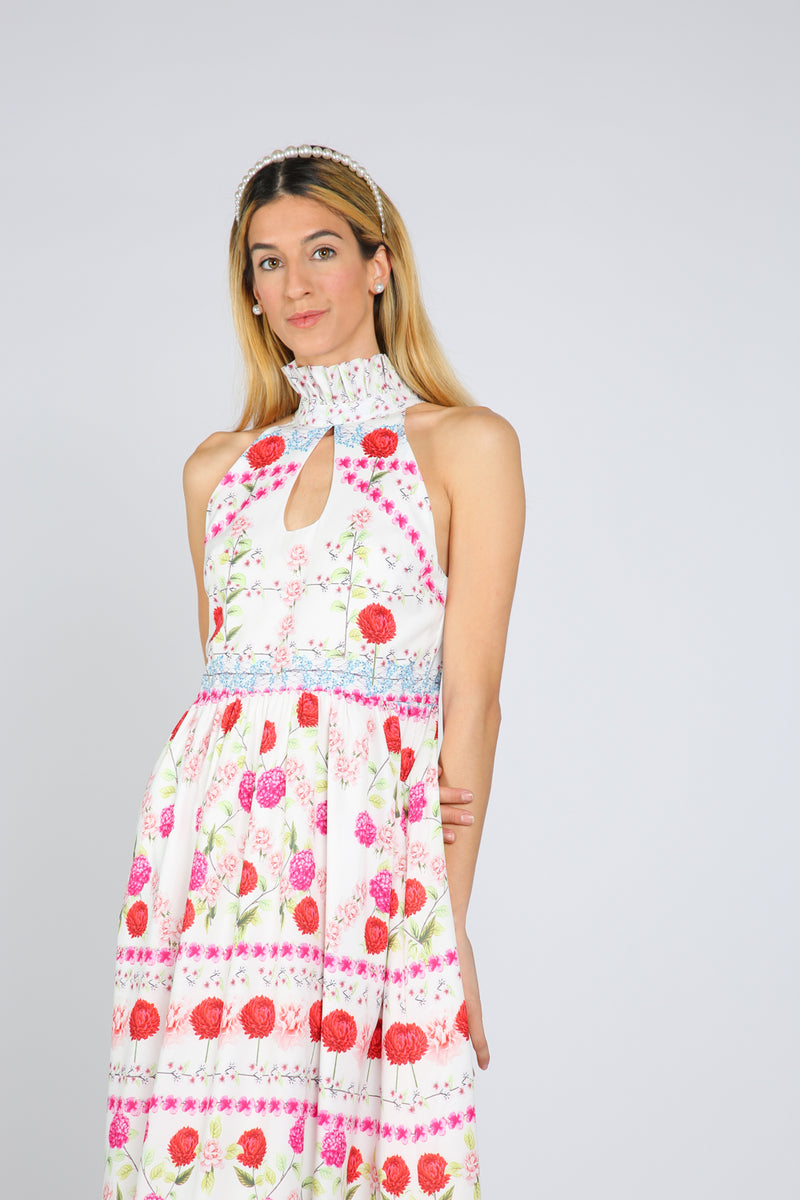 Frilled High Collar Sleeveless Dress - Shop Beulah Style
