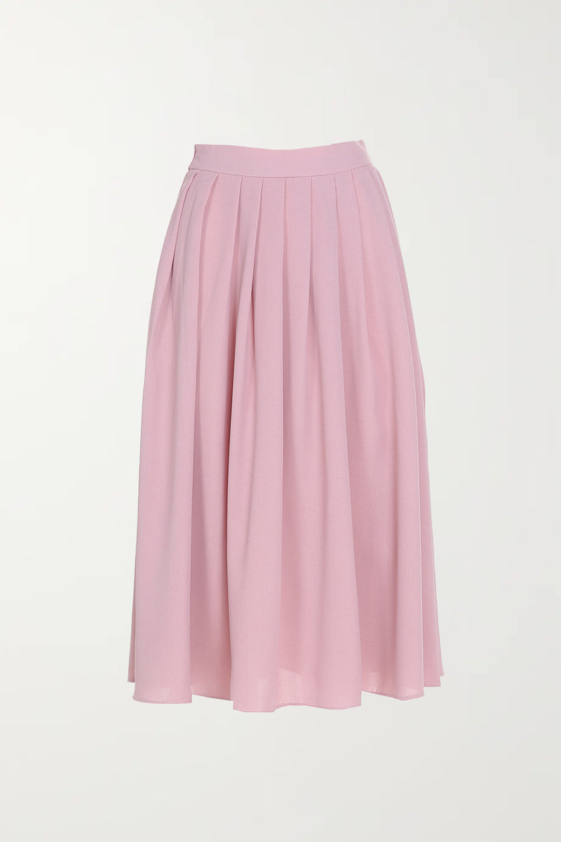 Pastel color Pleated Midi Flare Skirt - Shop Beulah Style