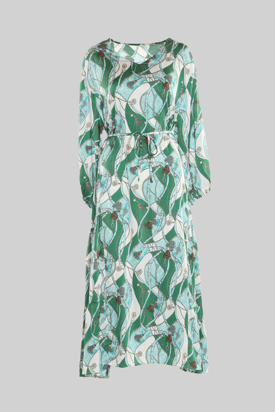 Multi Print Relaxed Fit Maxi Dress