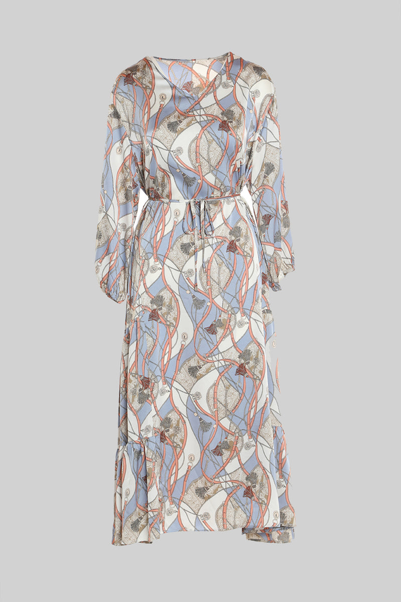 Multi Print Relaxed Fit Maxi Dress