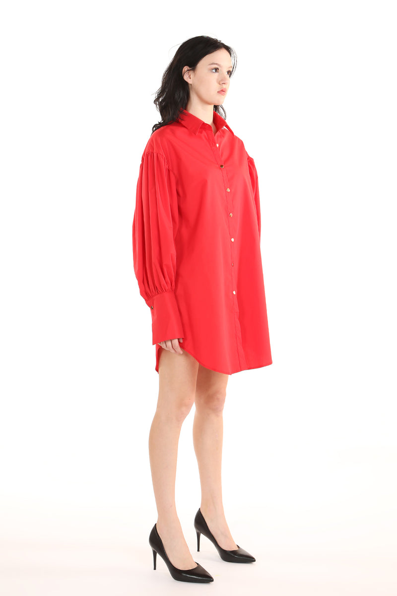 Billow Sleeve Shirt Dress - Shop Beulah Style