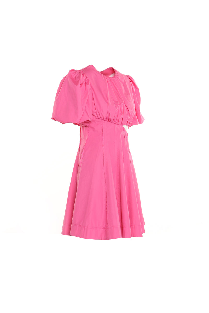 Puff Shoulder Cutout Mini Dress - Shop Beulah Style