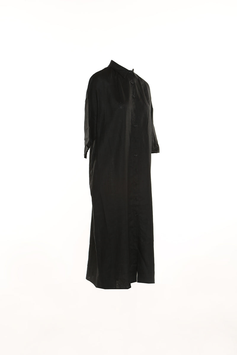 Linen Shirt Dress With Pockets - Shop Beulah Style