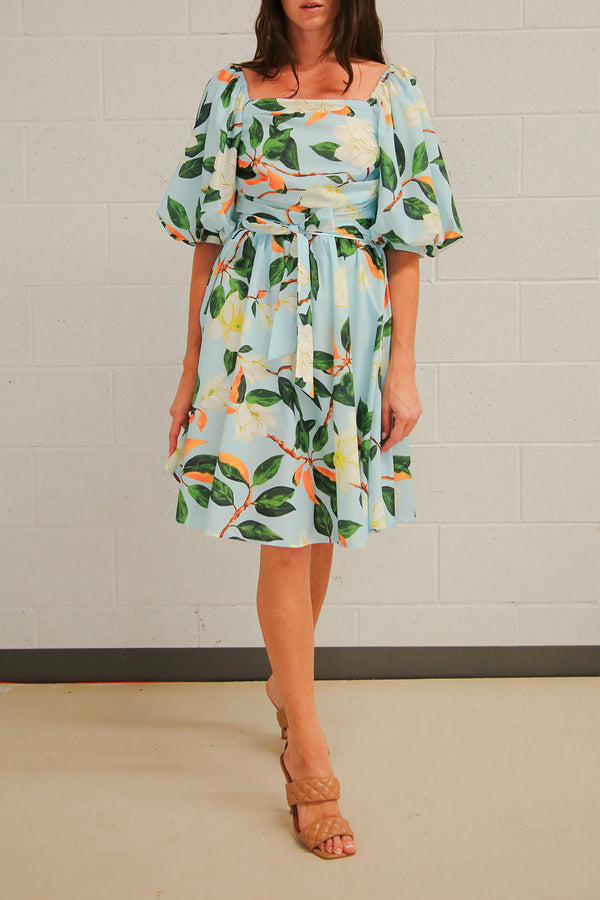 Floral printed square neck line dress - Shop Beulah Style