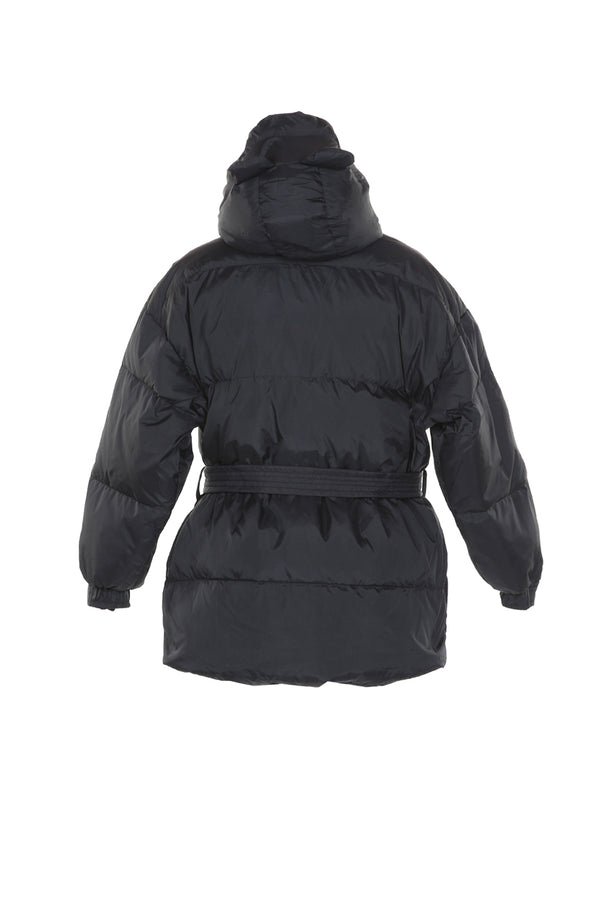 Belted Hood Puffer Jacket - Shop Beulah Style