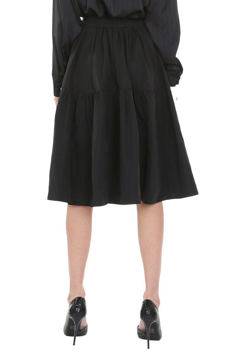 Casual Pleated High Waisted A Line Midi Skirts<br> - Shop Beulah Style