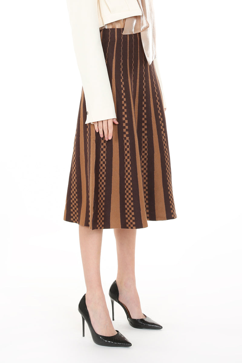 Striped Knit Midi Skirt - Shop Beulah Style