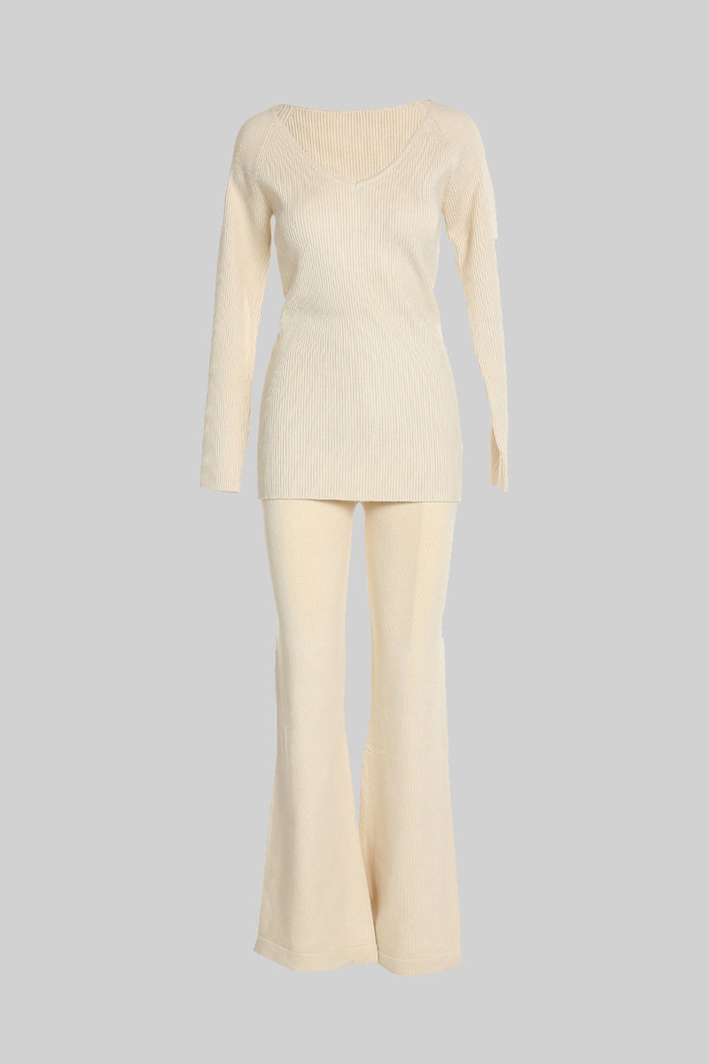 Cashmere blended Knit Two piece sets