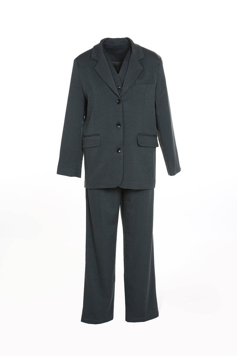 Relaxed Fit 3 Piece Tailored Cotton Suit Sets - Shop Beulah Style