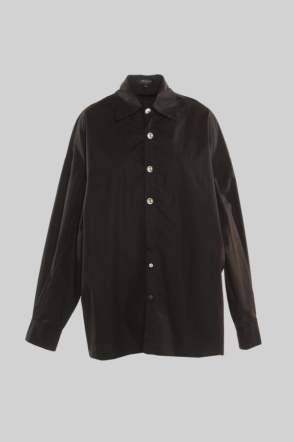 Relaxed fit Wide Collar Shirt with Accent Buttons - Shop Beulah Style