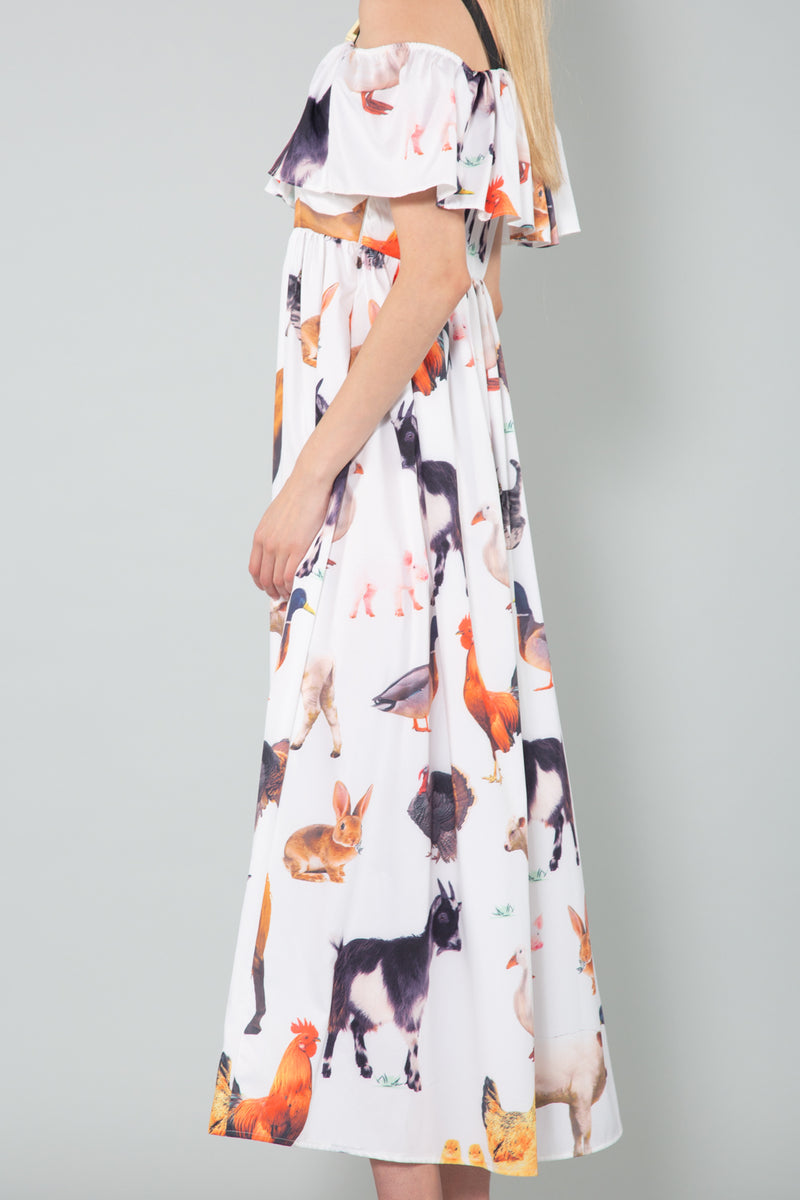 Graphic Animal Print Maxi Dress - Shop Beulah Style