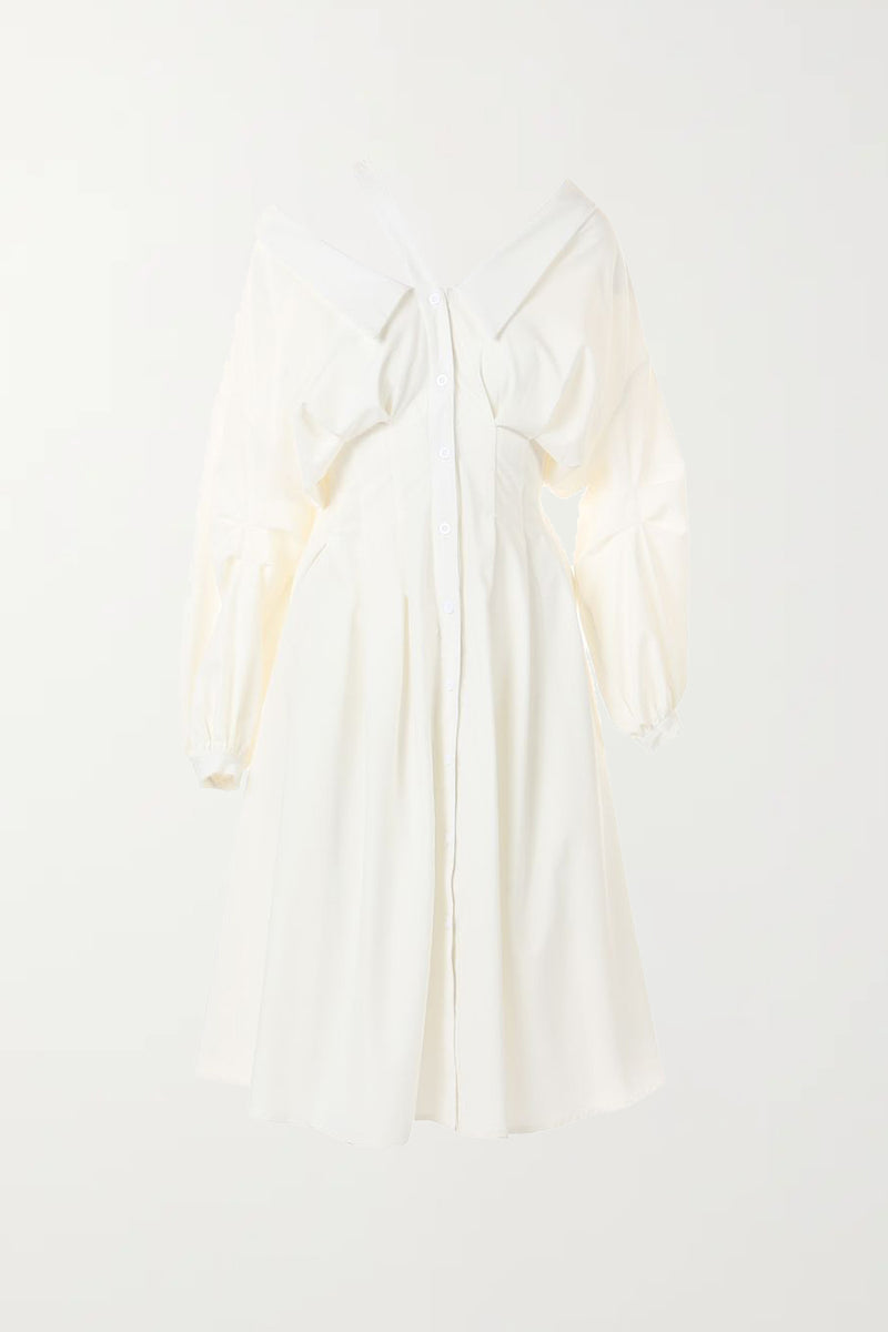 Asymmetrical Neckline Dress - Shop Beulah Style
