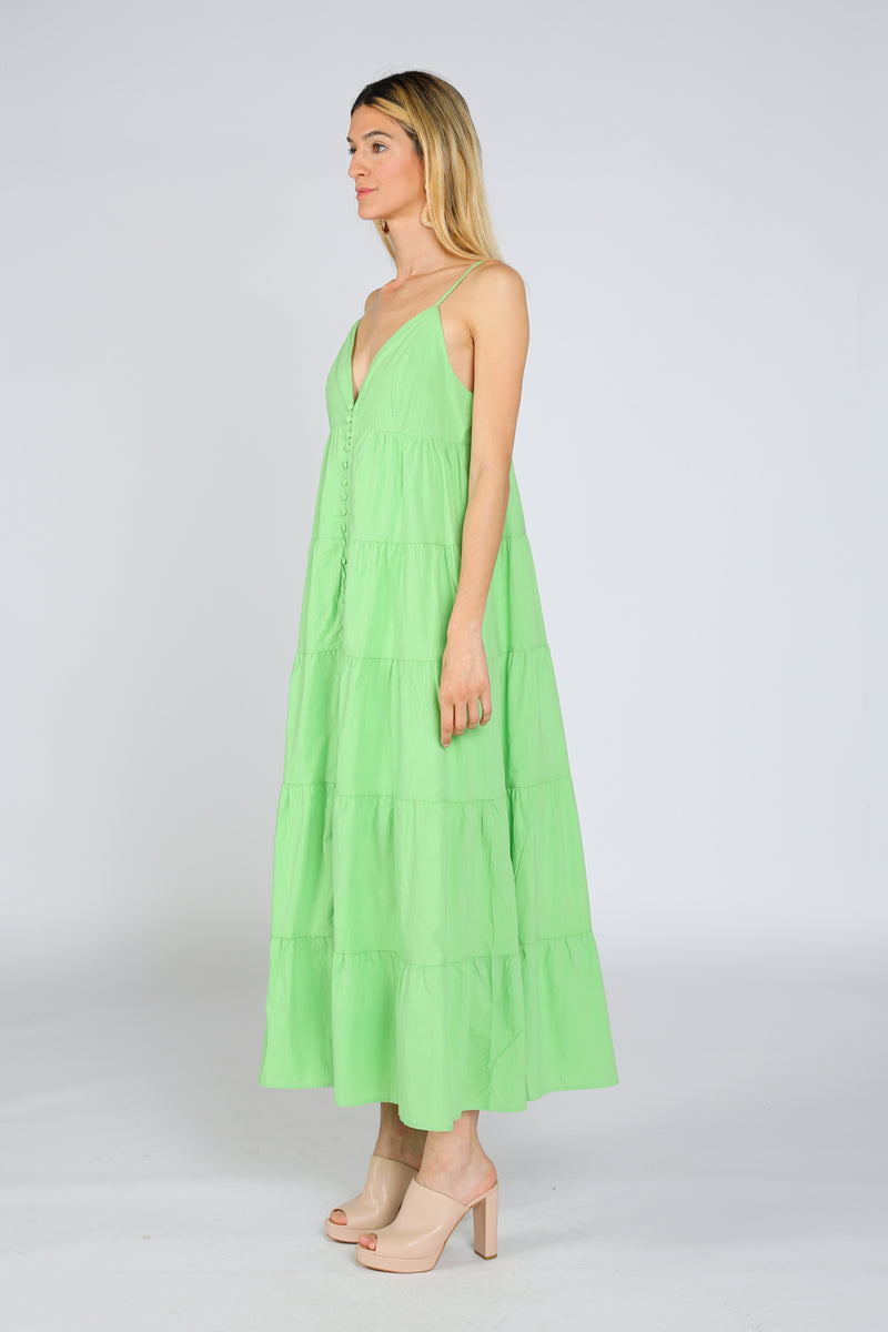 String Shoulder Tiered Dress - Shop Beulah Style