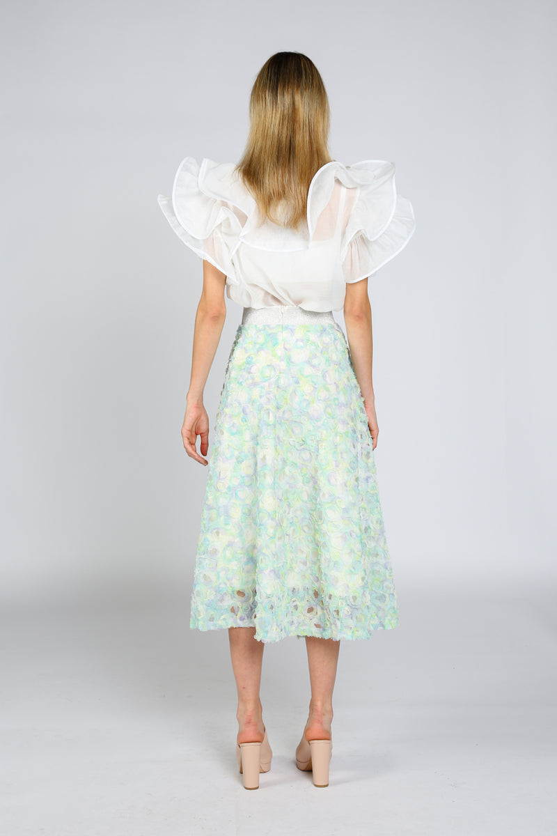 Texture Deco Flare Skirt - Shop Beulah Style